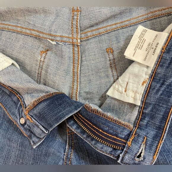 Old Navy Shorts Women’s 8R Blue Denim The Flirt Cuffed Bermuda Casual - Picture 6 of 9